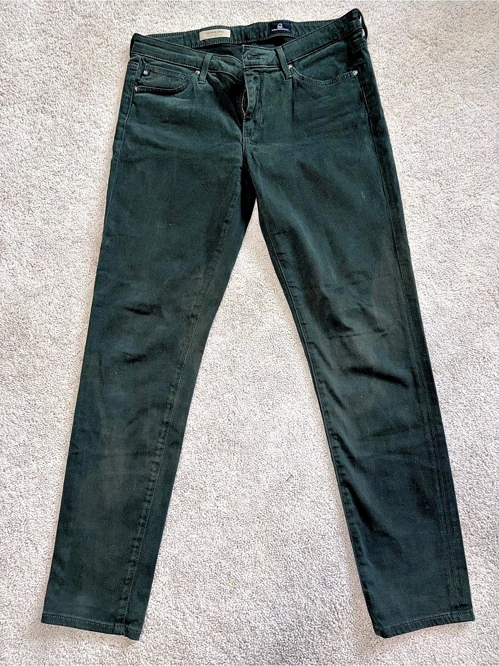 AG Adriano Goldschmied The Stevie Ankle Ankle Jeans Womens 28R Forest
Green